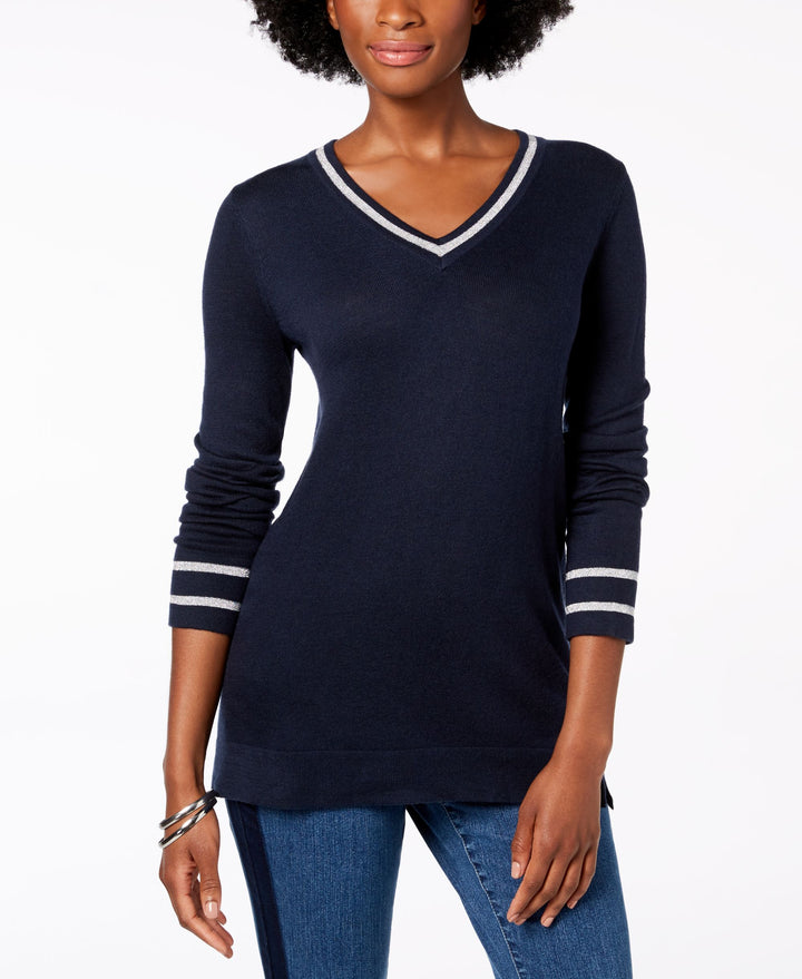Metallic Trim Sweater