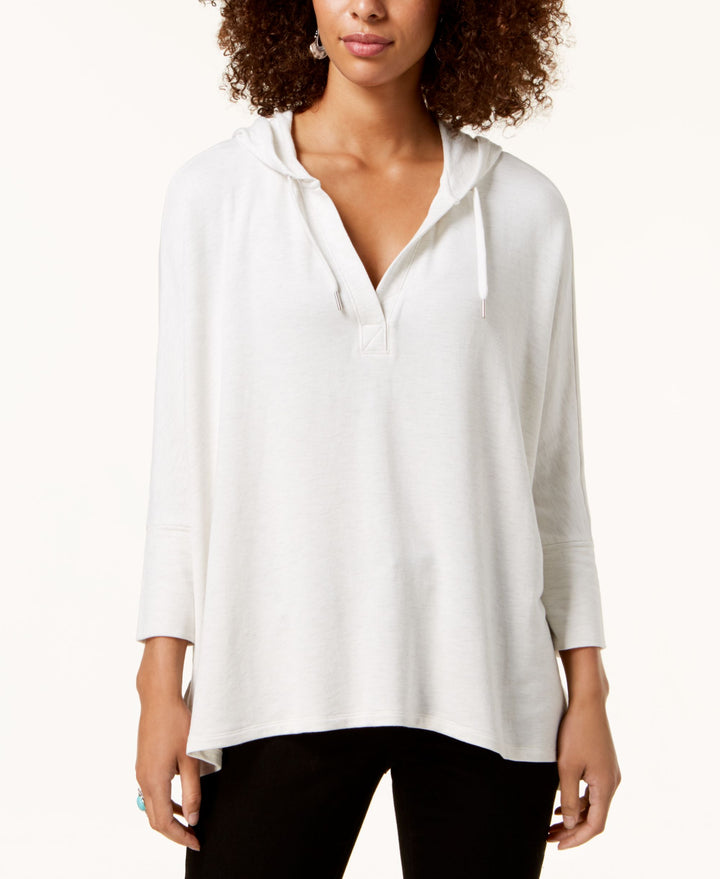 Petite 3/4-Sleeve Hooded Top