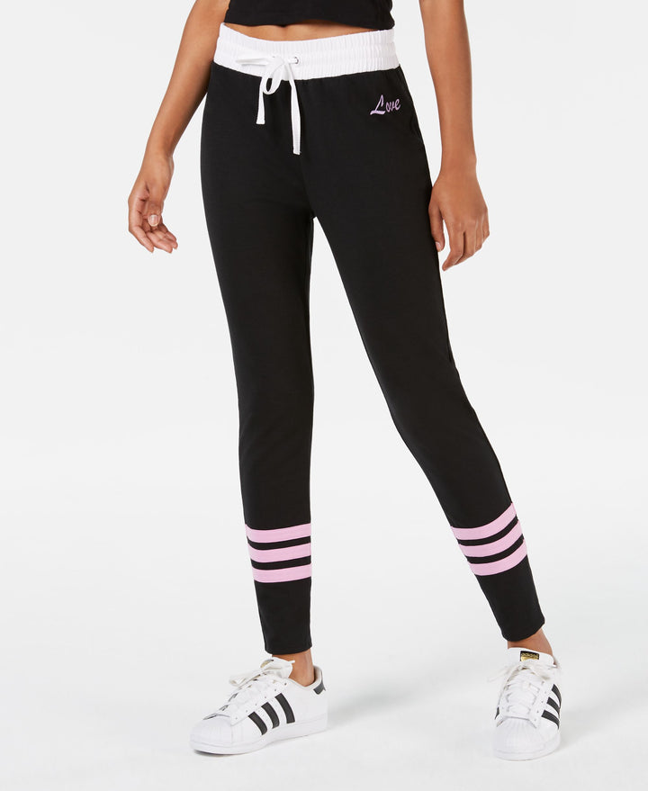 Juniors' Striped Jogger Pants