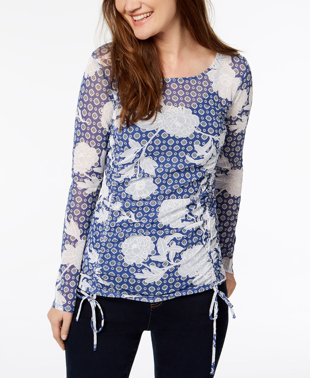 Ruched Front Tie Top