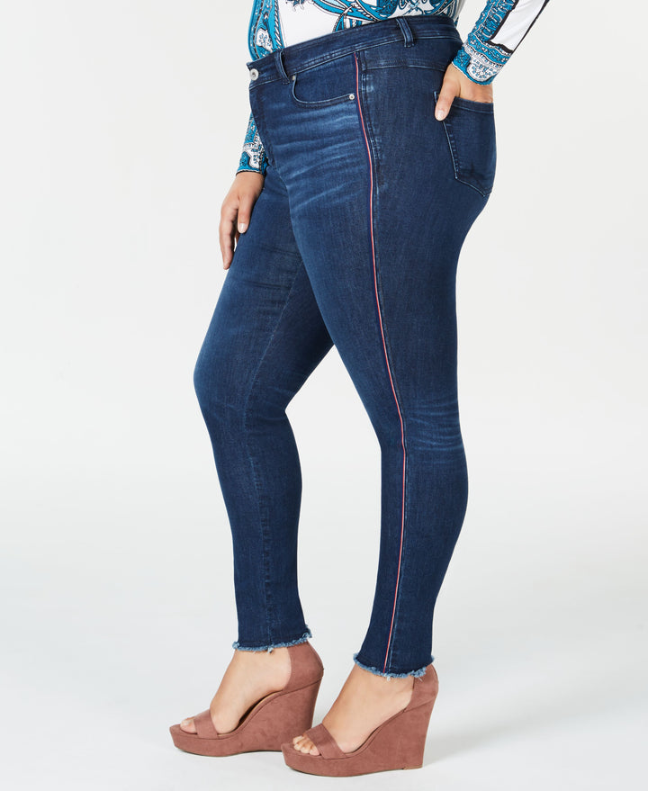 I.N.C. Plus Size Side-Stripe Skinny Jeans