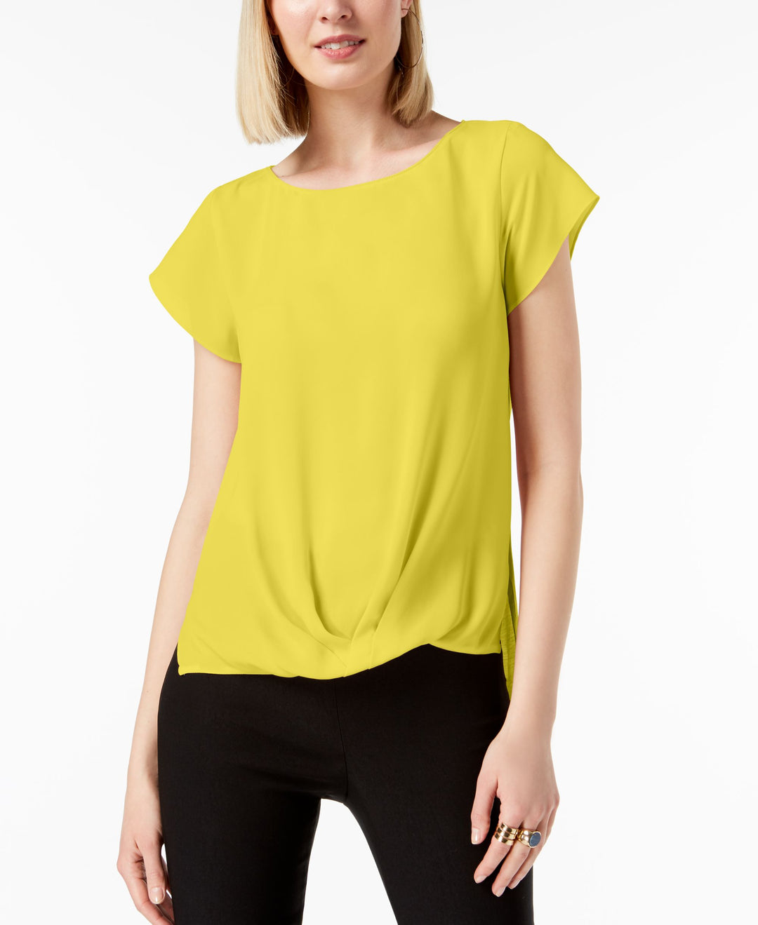 INC Draped-Hem Top