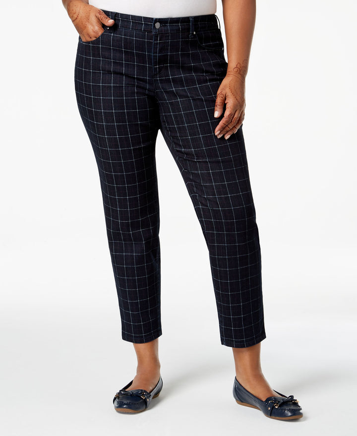 Charter Club Plus Size Bristol Printed Ankle Jeans