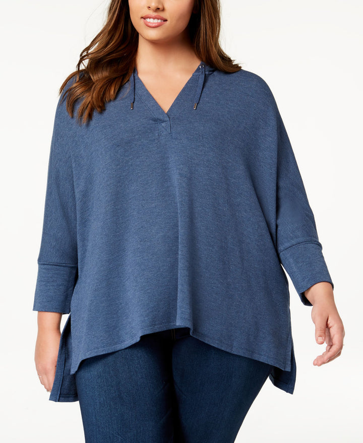 Style & Co Plus Size V Neck Hoodie