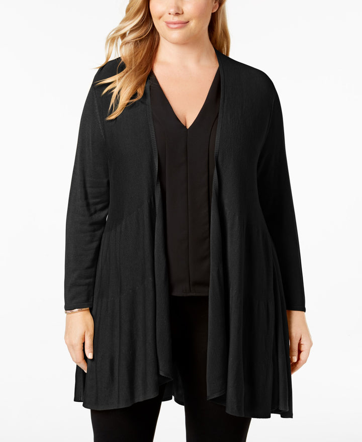 Alfani Plus Size Tiered Open Front Cardigan