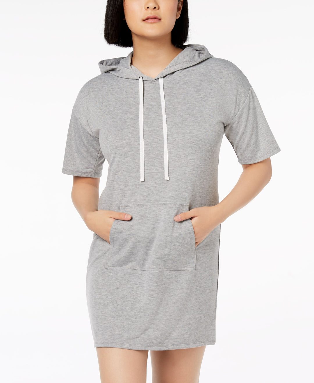 Material Girl Juniors Short Sleeve Hoodie Dress