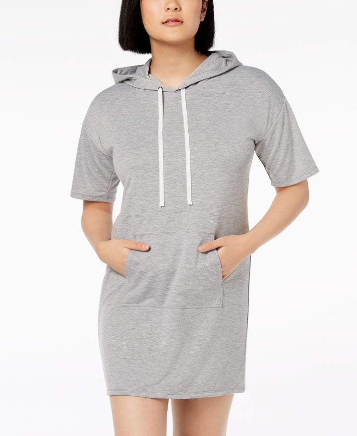 Material Girl Juniors Short Sleeve Hoodie Dress