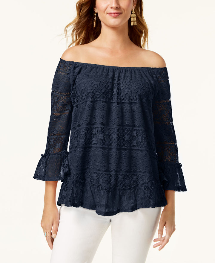 Style & Co Off The Shoulder Lace Top