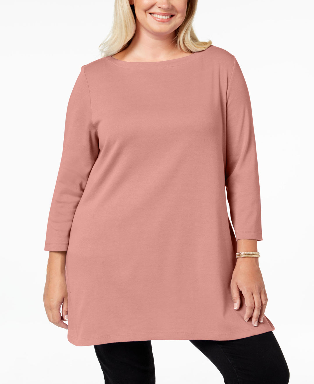 Karen Scott Plus Size Cotton Tunic Top