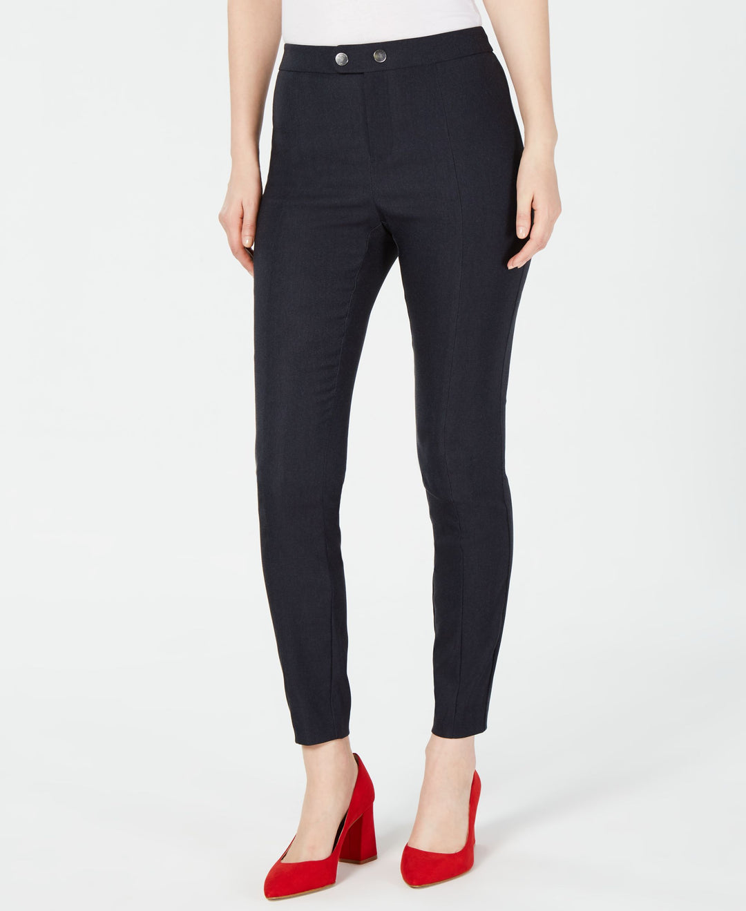 Seamed Extend Tab Skinny Pants