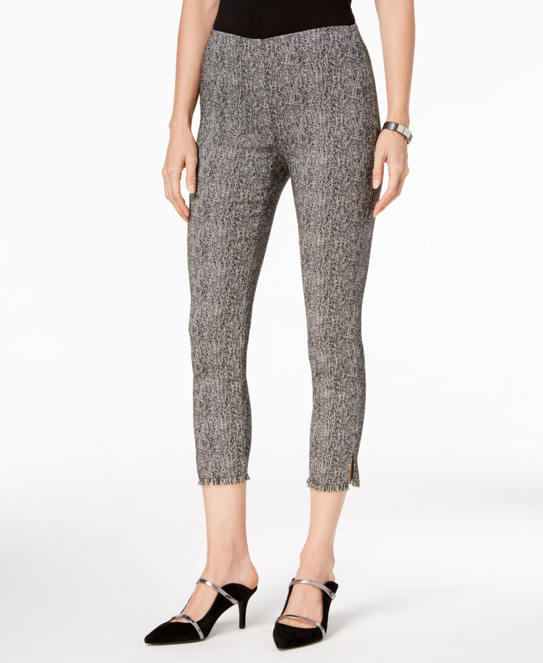 Alfani Petite Fringe Hem Ankle Pants