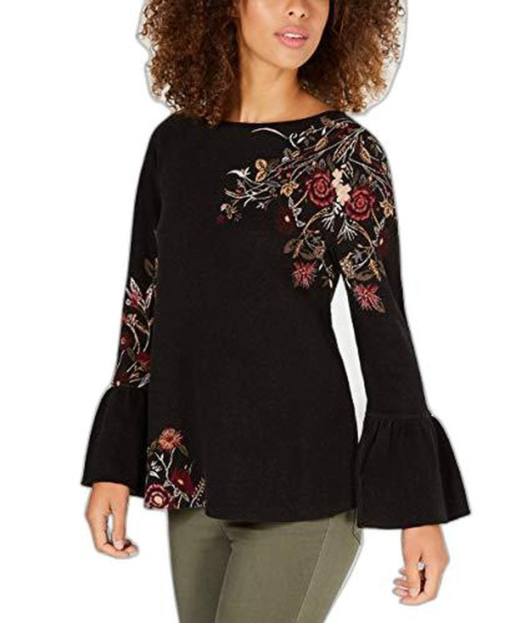 Cotton Floral-Jacquard Detailed Top