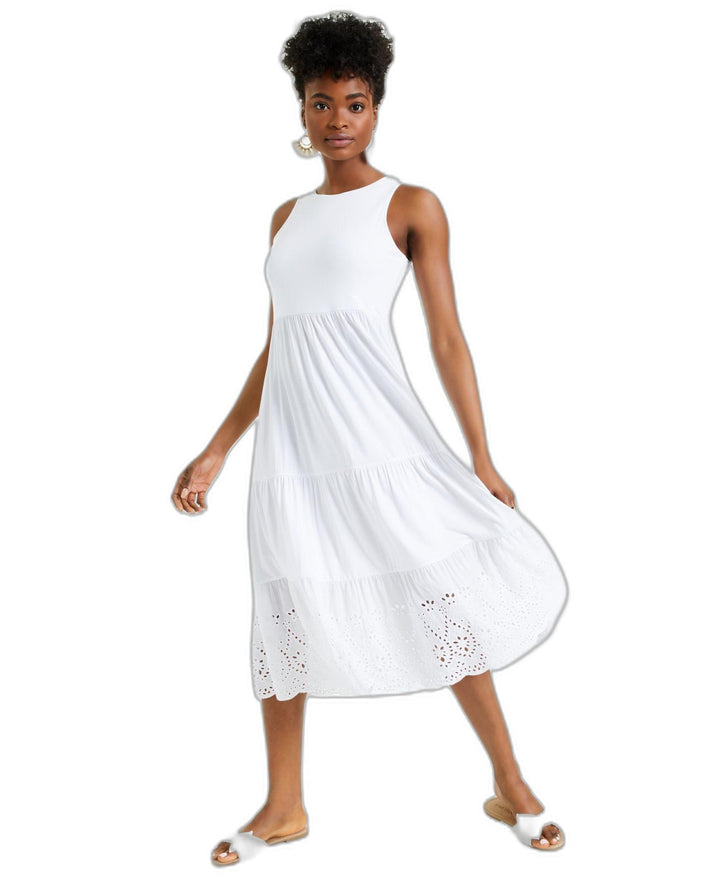 Charter Club Petite Sleeveless Scoop-Neck Dress