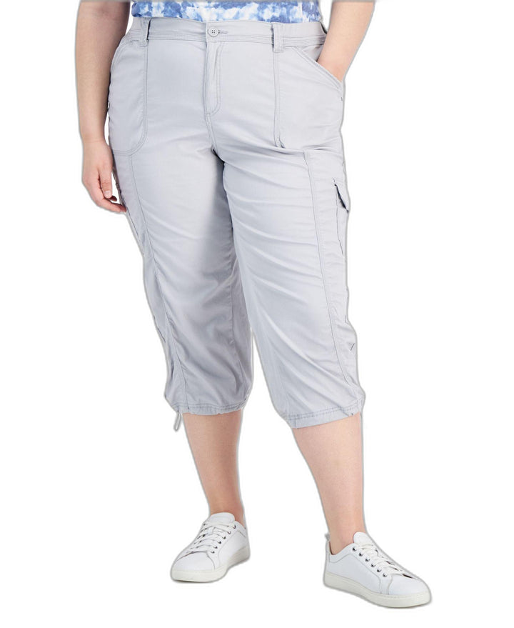 Plus Size Cargo Capri Pants Misty Harbor 14W