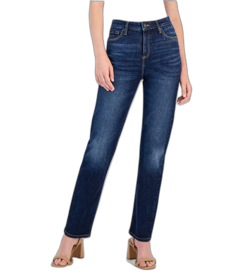 Women's High-Rise Straight-Leg Jeans  Dark Indigo 10