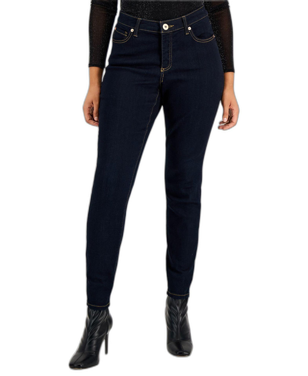 Women's Curvy Mid Rise Skinny Jeans