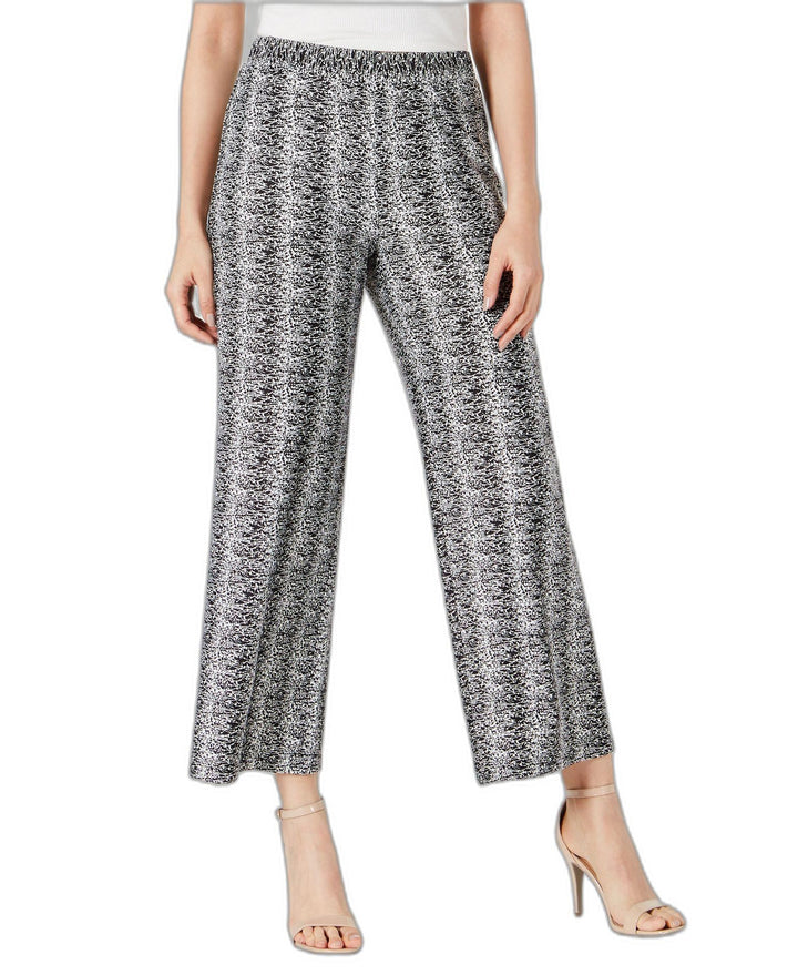 NY Collection Petite Striped Culotte Pants