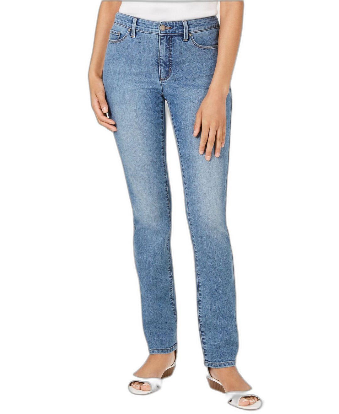 Charter Club Womens Lexington Tummy Control Straight Leg Jeans