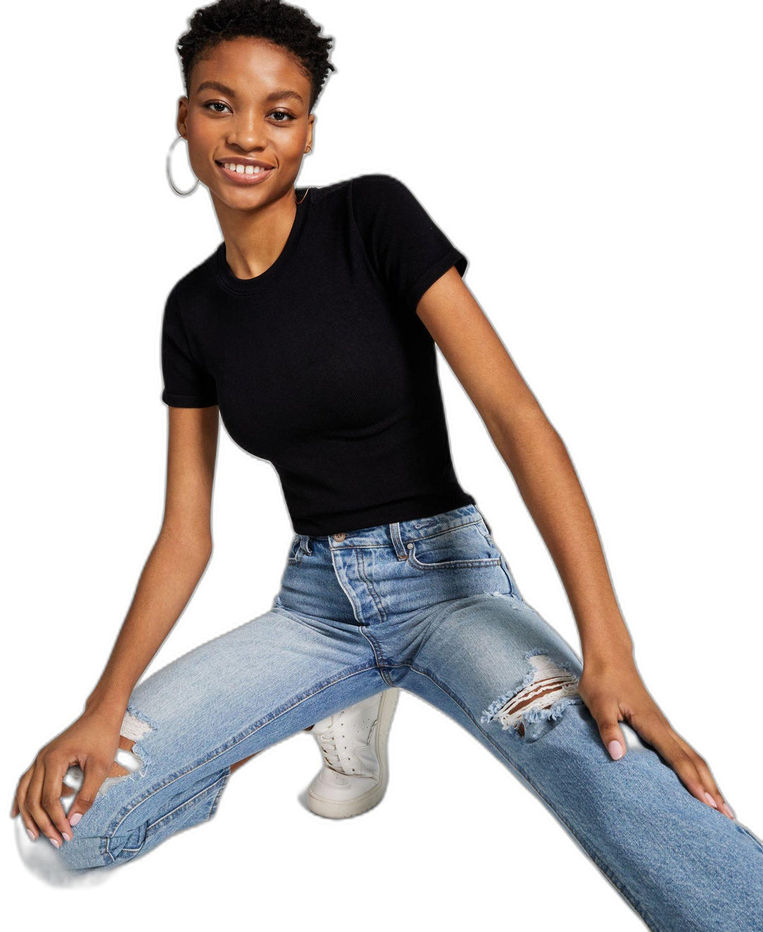 Women's Seamless Short-Sleeve Crewneck Top