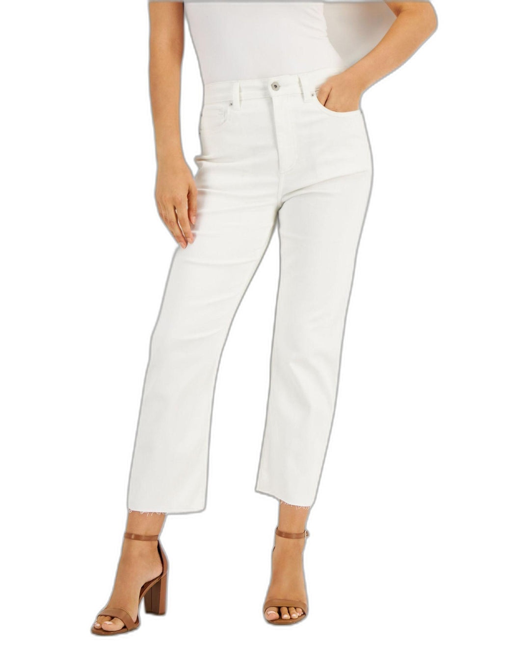 INC International Concepts Womens Raw Hem High Rise Jeans