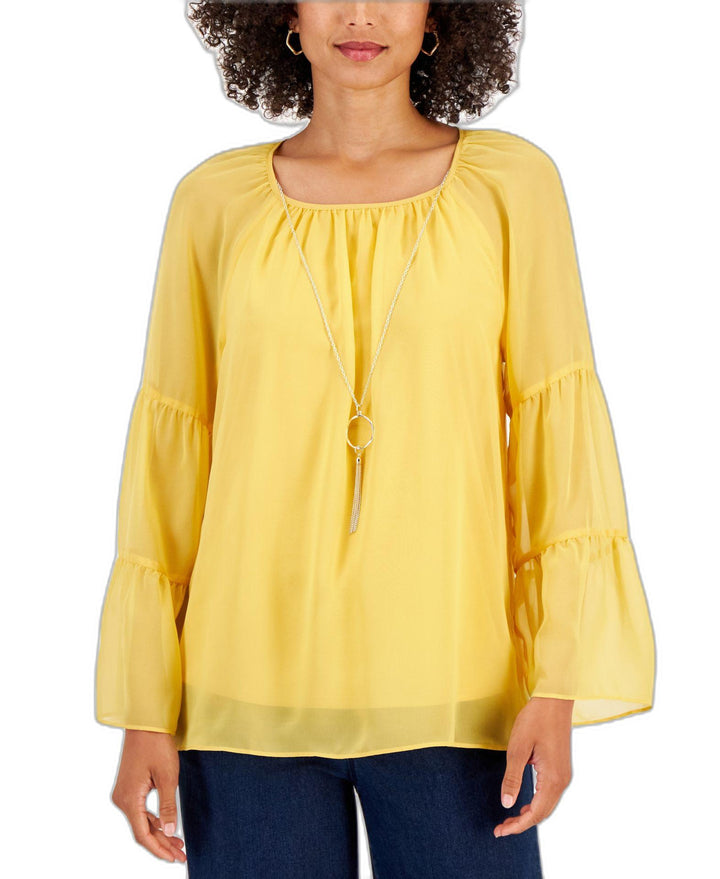 Petite Tier-Sleeve Necklace Top Saffron Gold PS
