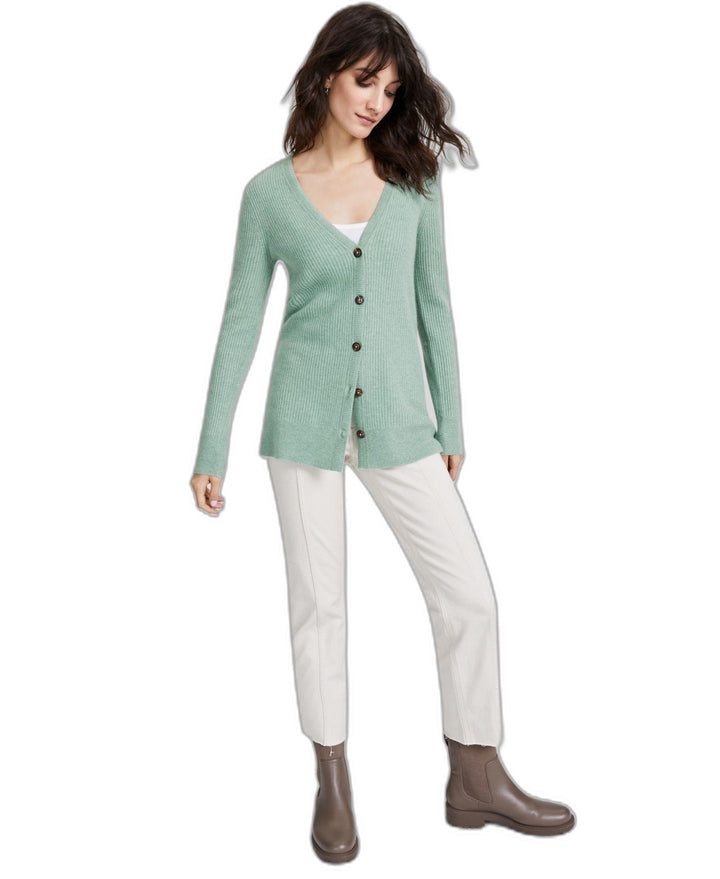 Charter Club Womens 100 Cashmere Ribbed Cardigan