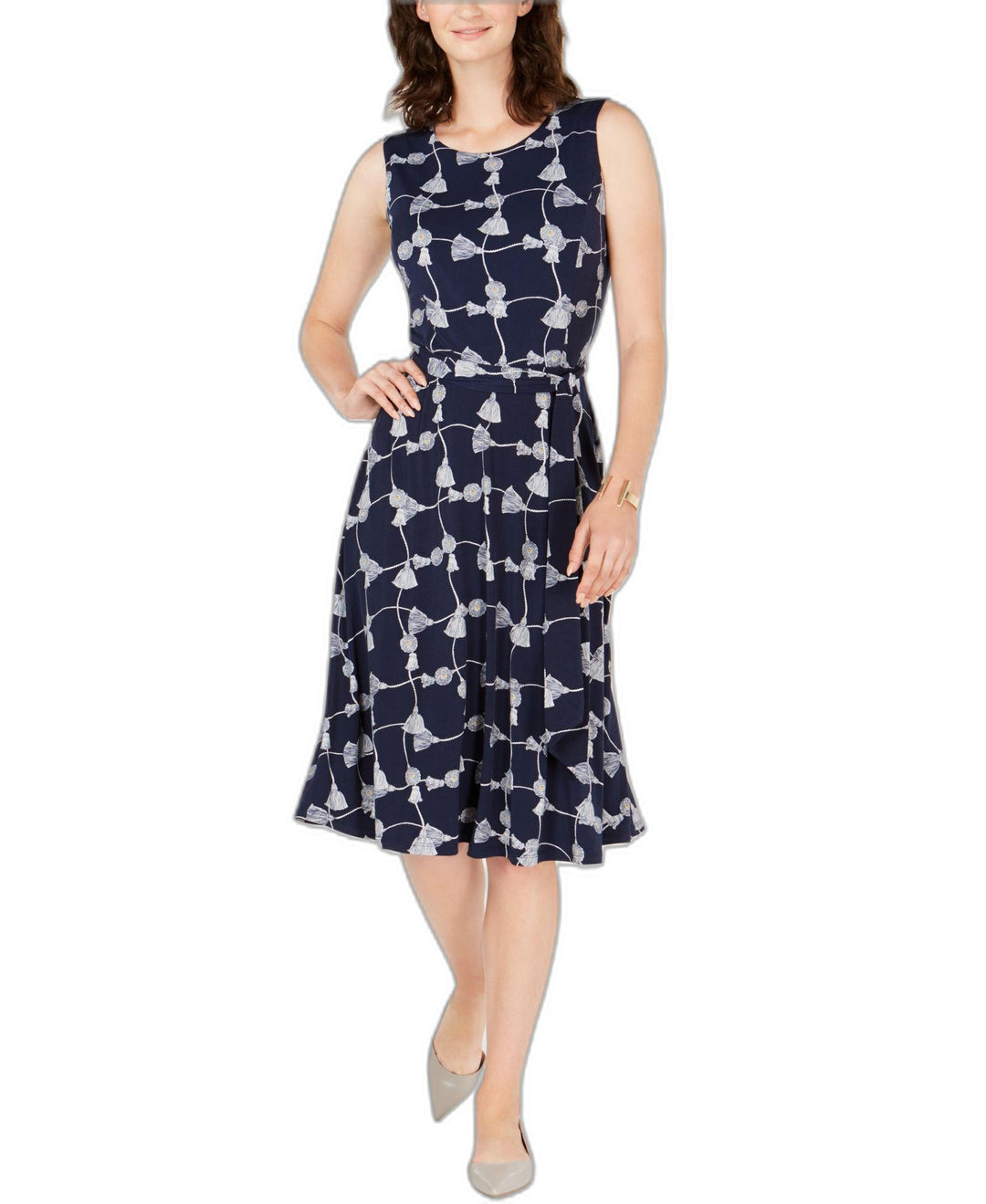 Charter Club Printed Fit Flare Dress