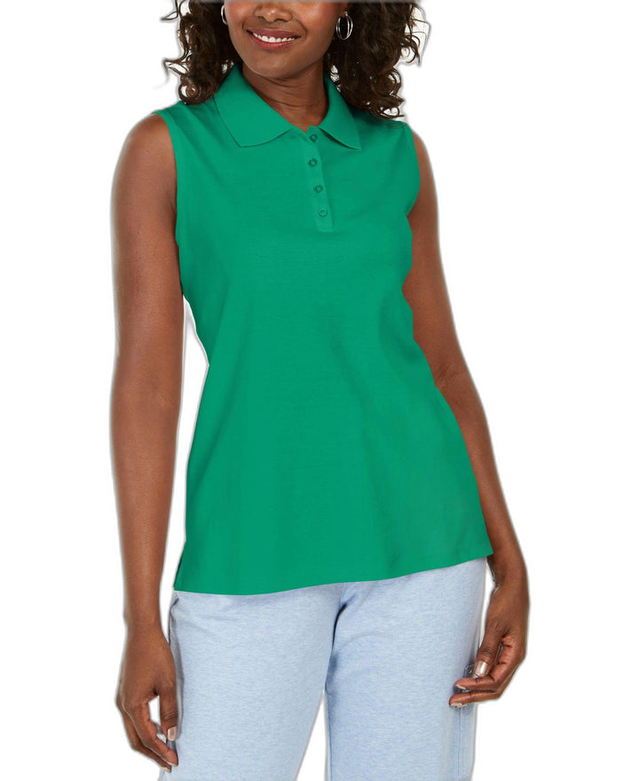 Karen Scott Cotton Polo Shirt