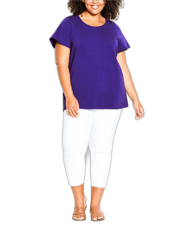 Plus Size Flutter Stretch Top