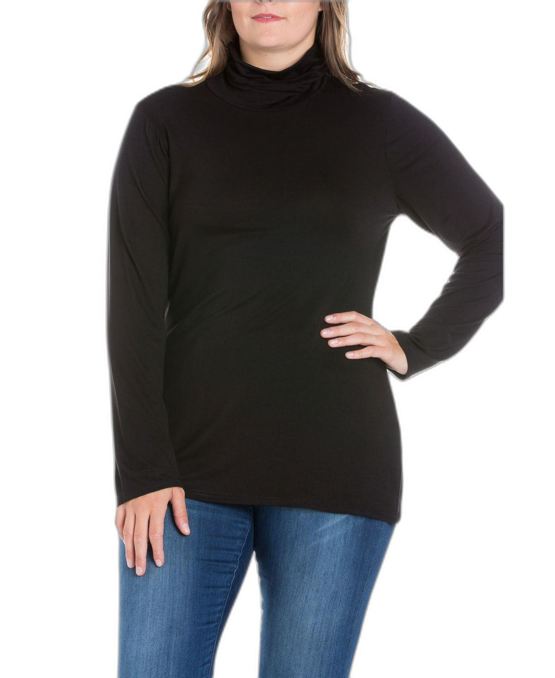 Women's Plus Size Classic Turtleneck Top