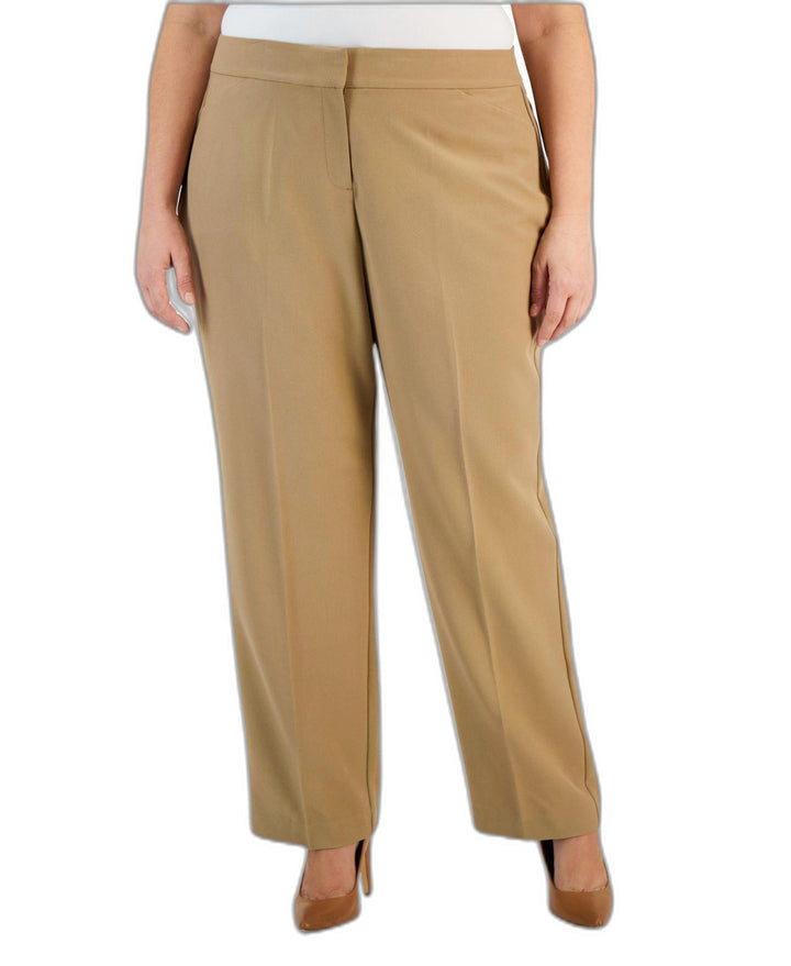 Plus & Petite Plus Size Curvy-Fit Straight-Leg Pants