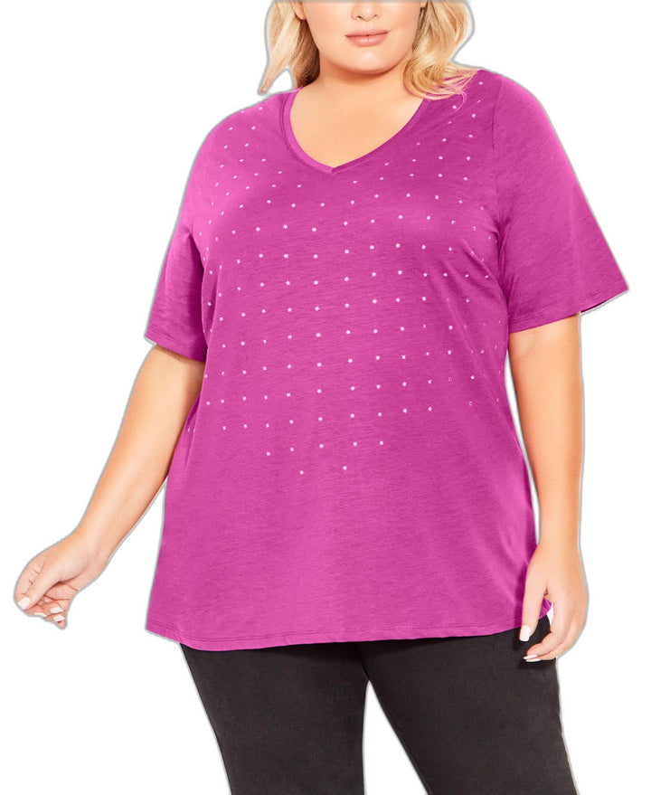 Plus Size Sparkling Stars Top