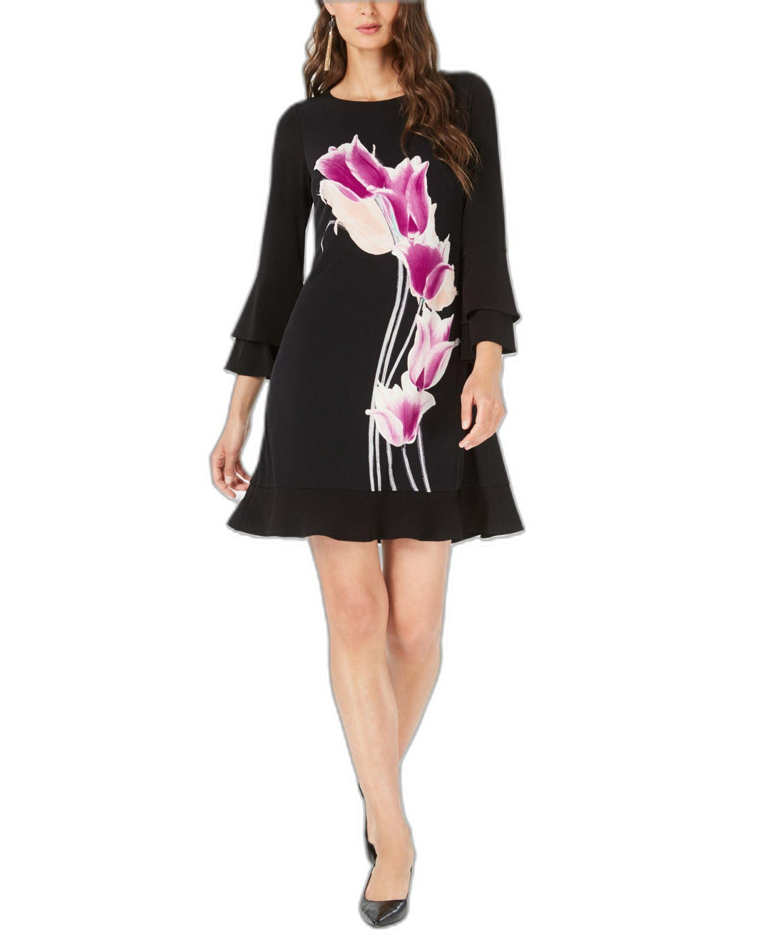 Alfani Petite Bell Sleeve Fit Flare Dress Alfani Petite Bell Sleeve Fit Flare Dress