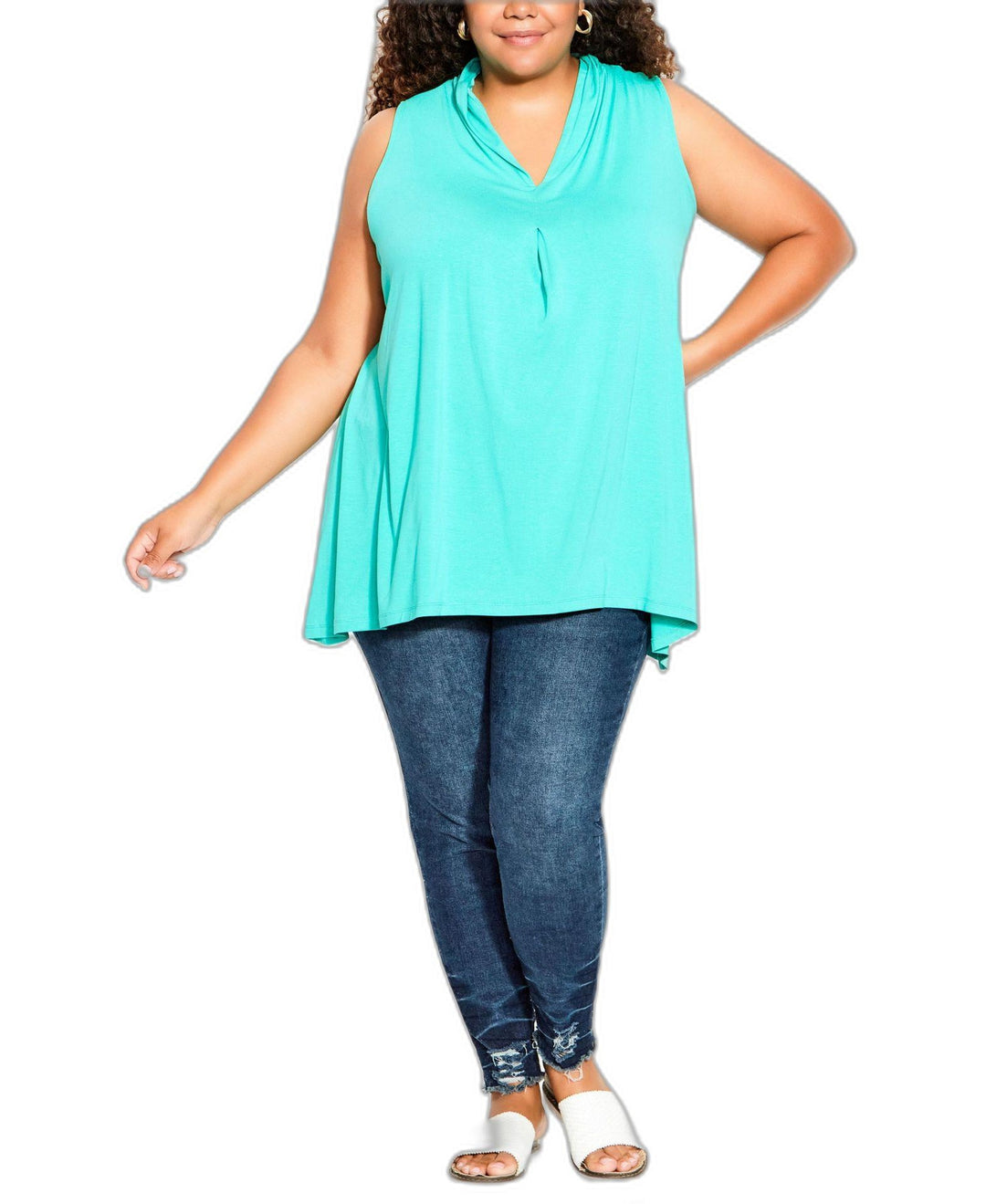 Plus Size Aria Pleat Top