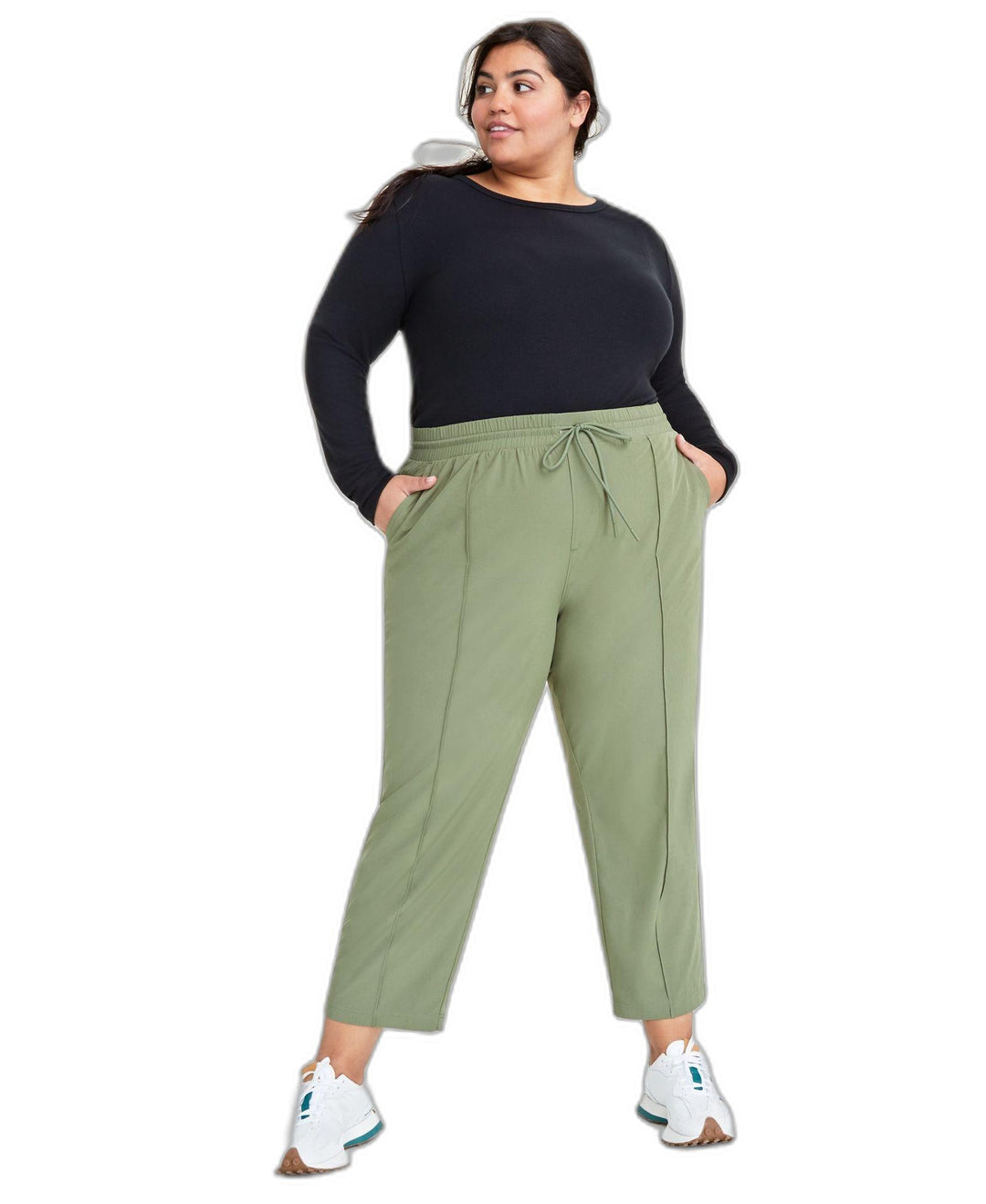 Plus Size Drawstring Commuter Pants