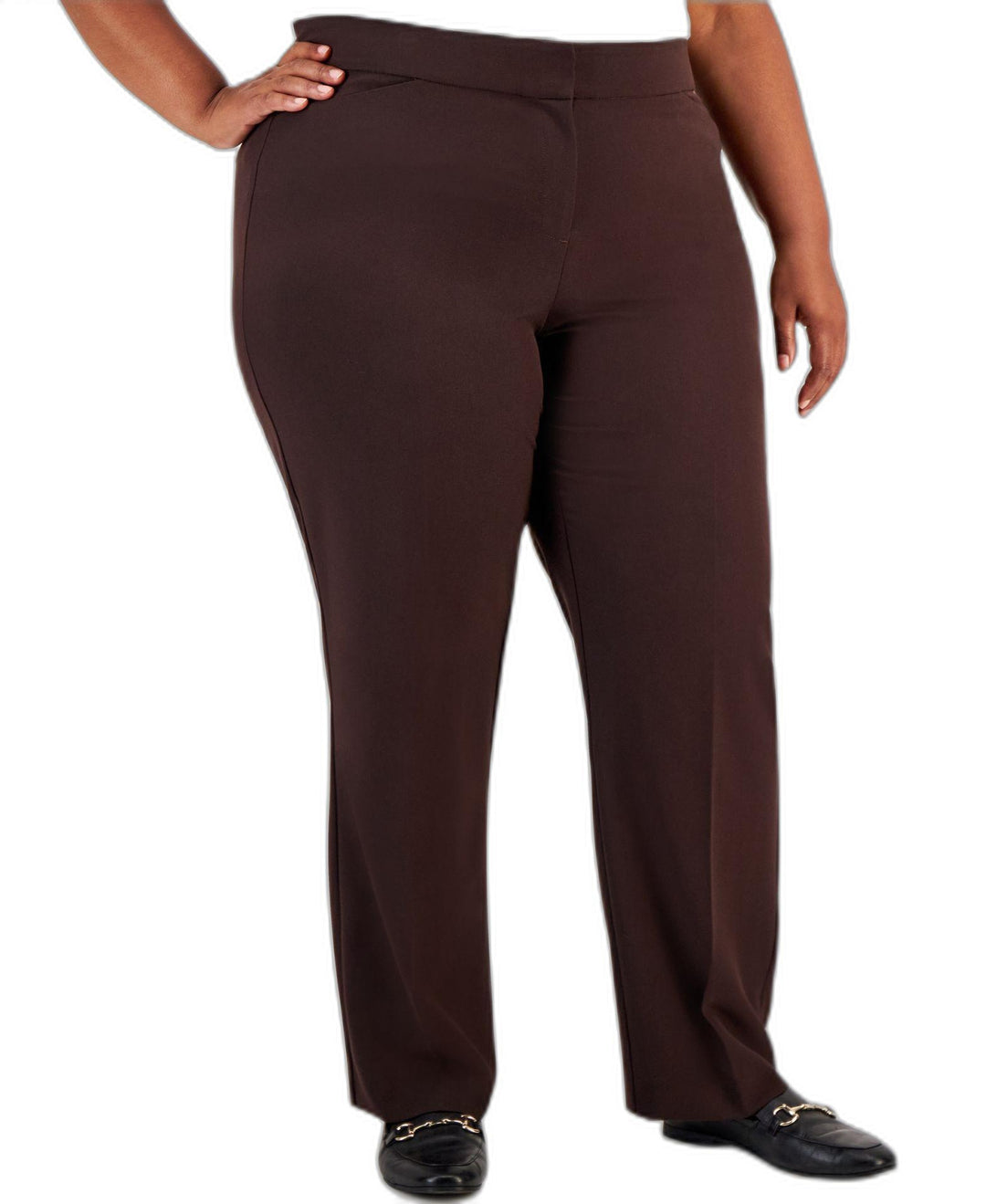 Plus & Petite Plus Size Curvy-Fit Straight-Leg Pants