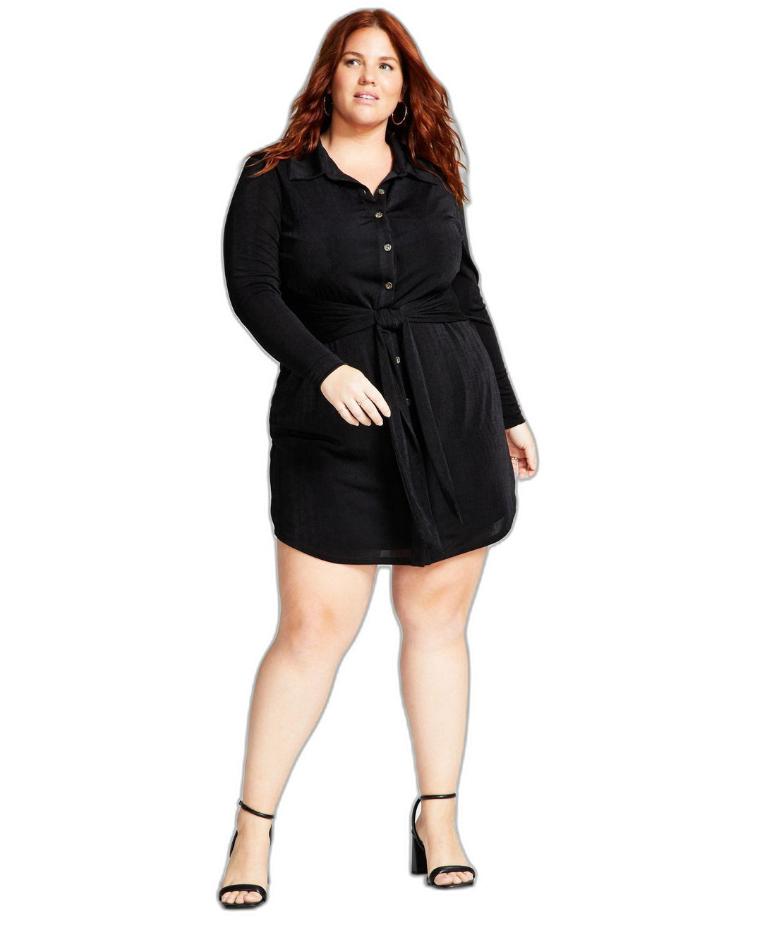 Plus Size Tie-Front Dress