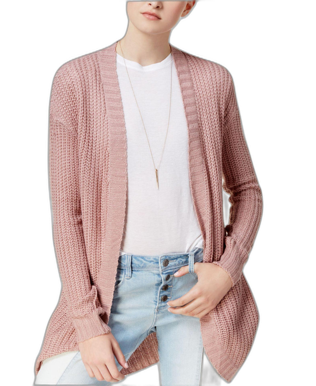 Juniors' Open-Front Cardigan