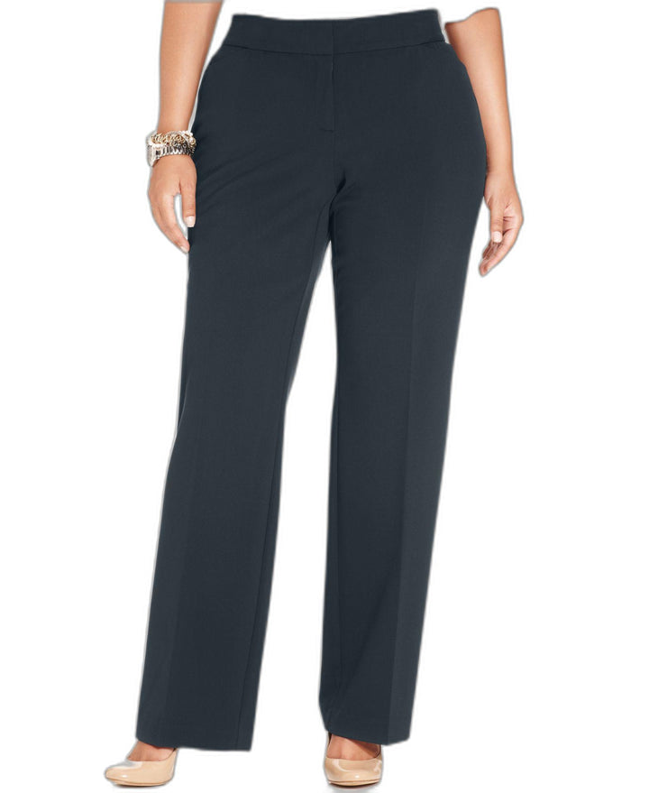 Plus & Petite Plus Size Curvy-Fit Straight-Leg Pants