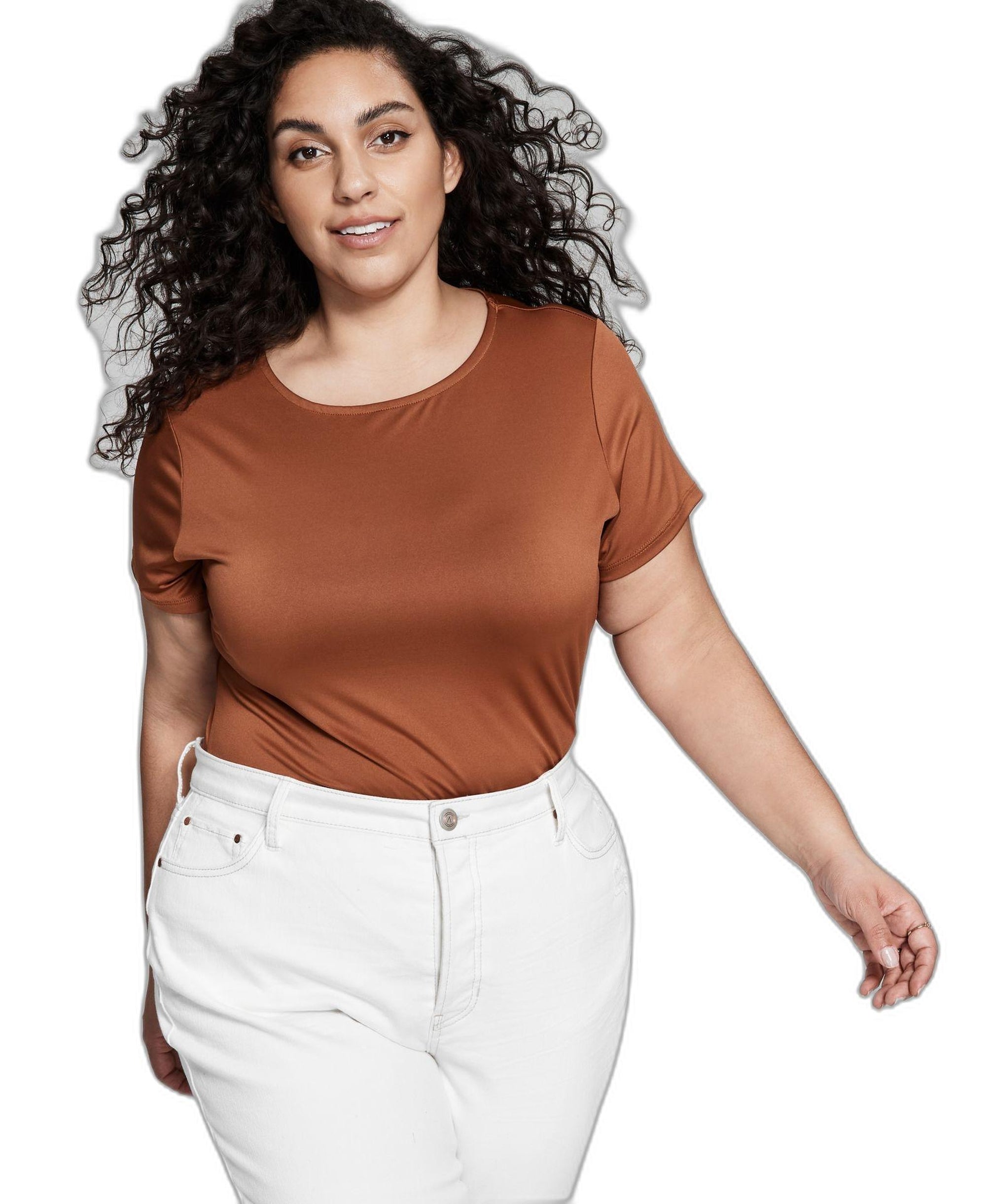 Now This Plus Size Crewneck Bodysuit