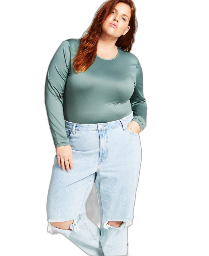 Plus Size Crewneck Bodysuit