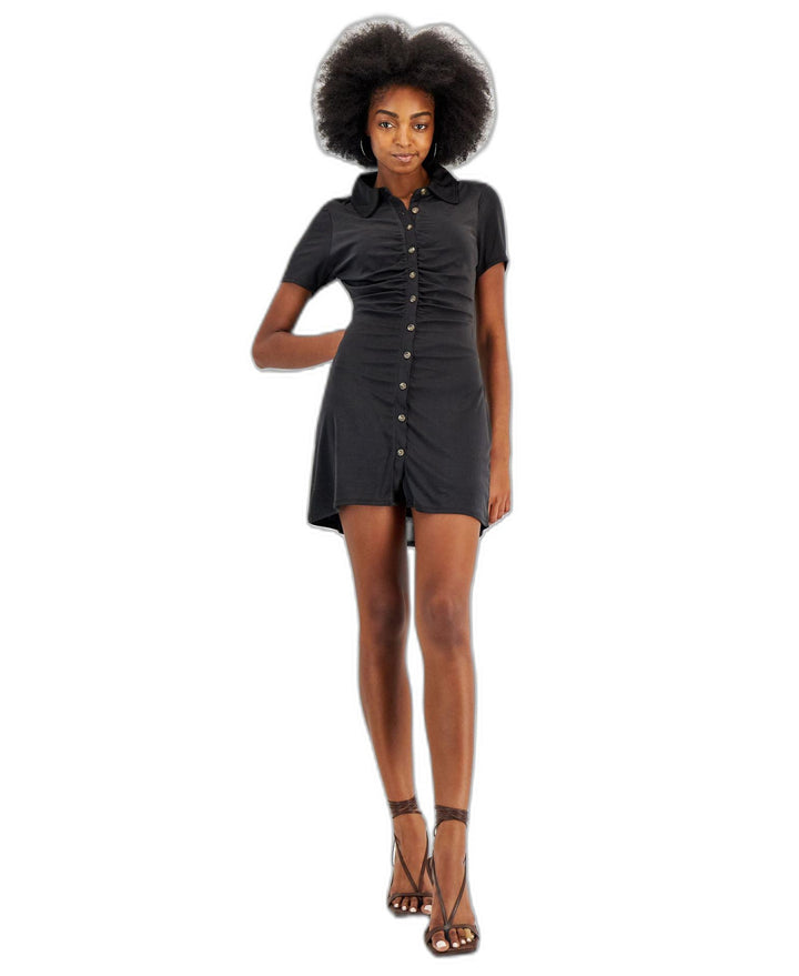 Women's Ruched Polo Dress