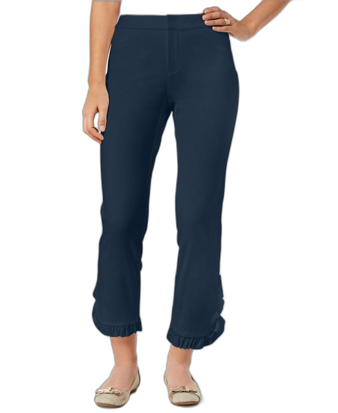 Charter Club Newport Ruffled Cropped Pants