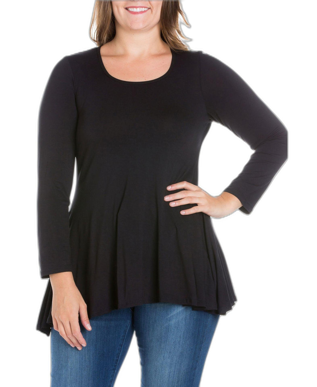 Women's Plus Size Poised Swing Tunic Top