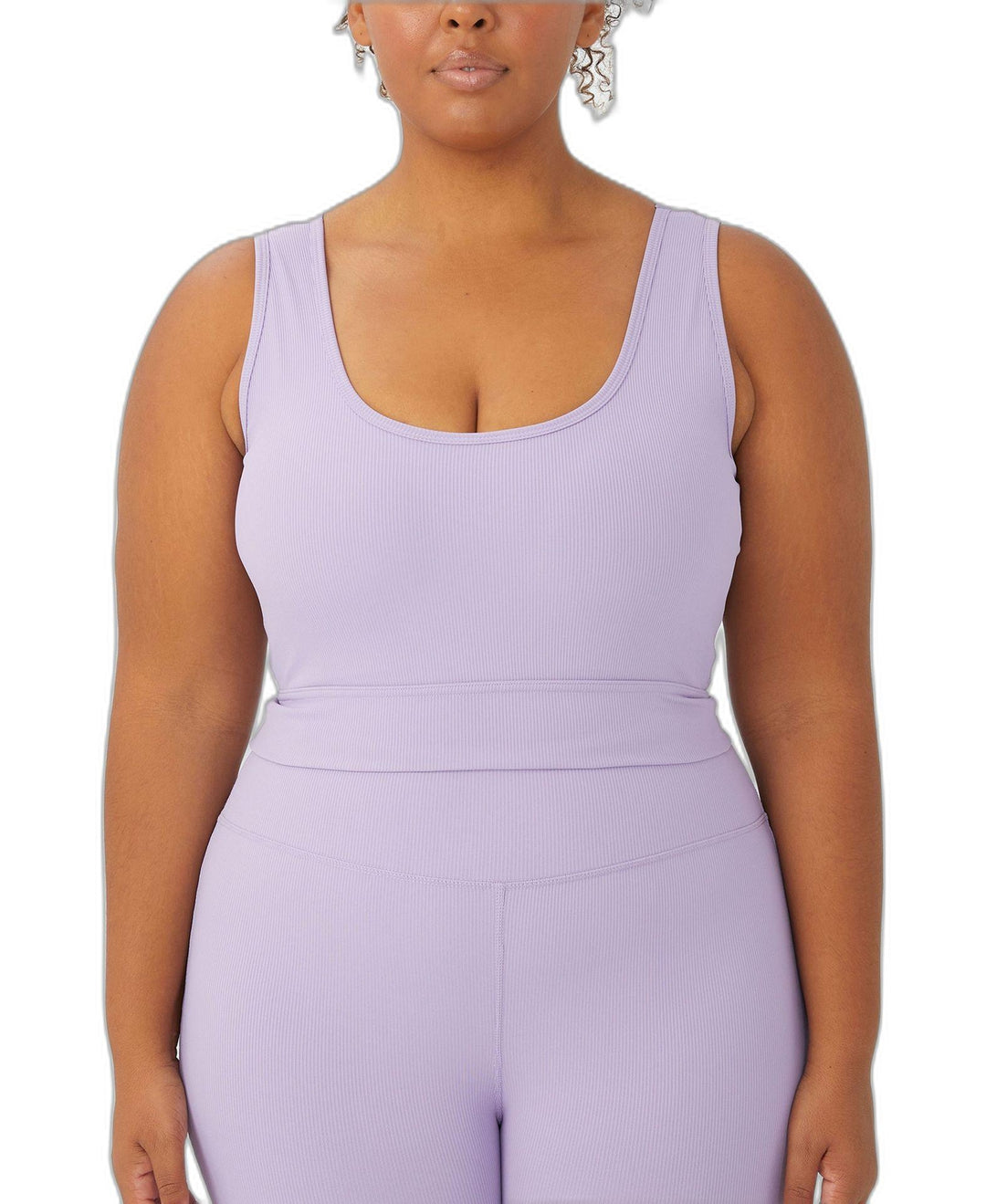 Trendy Plus Size Active Rib Crop Tank Top