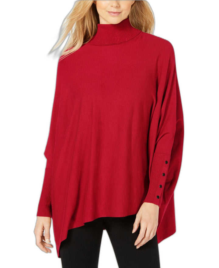 Women's Turtleneck Poncho Sweater