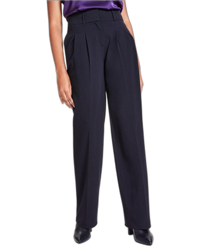 Women's Pleated-Front Wide-Leg Pants