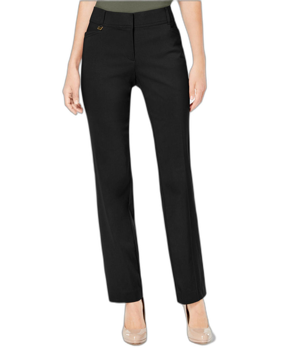 Regular and Short Length Curvy-Fit Straight-Leg Pants