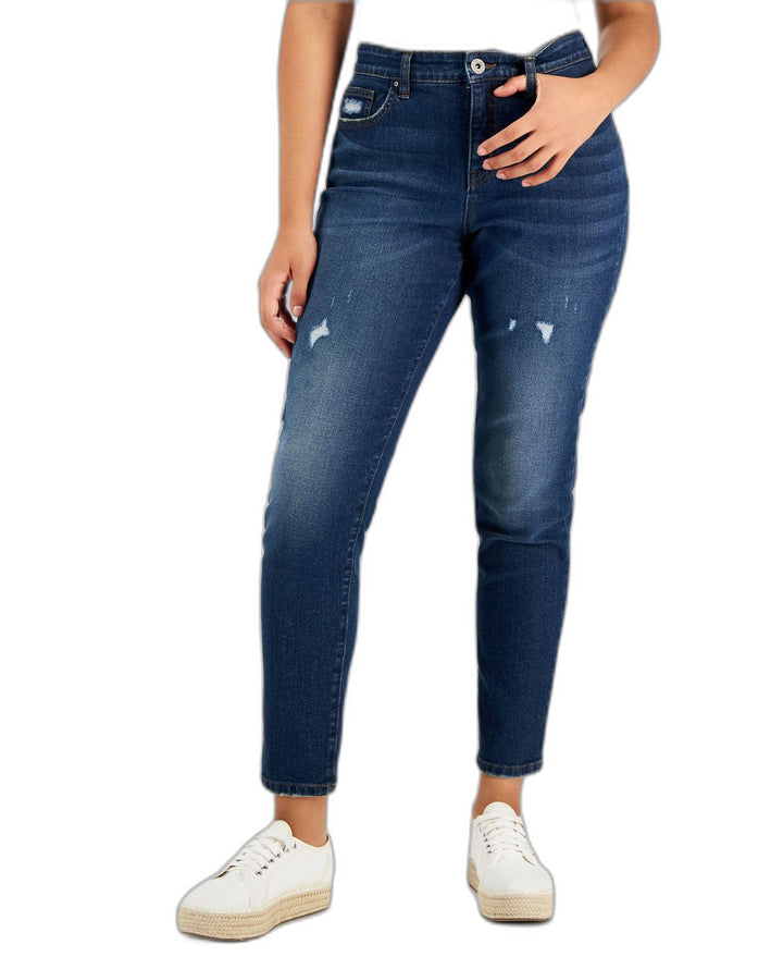 Women's Curvy-Fit Mid-Rise Skinny Jeans, Regular, Short and Long Lengths