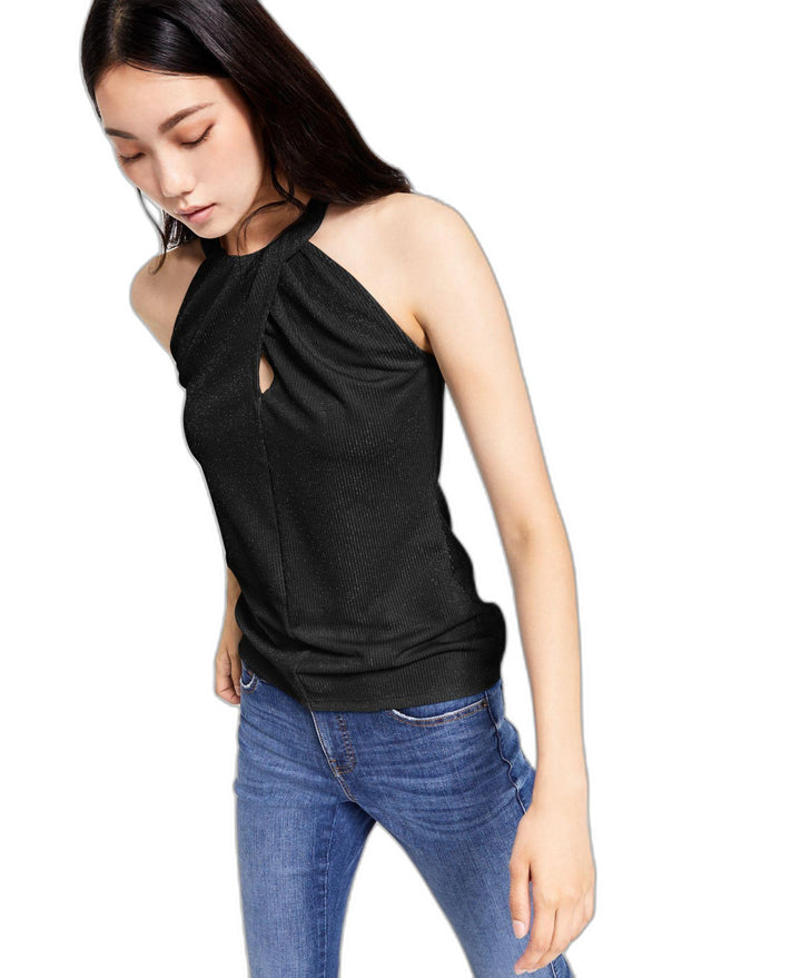 INC International Concepts Plus Size Shimmering Halter Top
